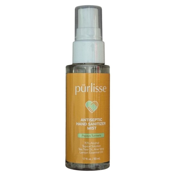 Purlisse Hand Sanitizer Mist Antiseptic Scented Papaya Tumeric 1.7oz/50mL - Picture 1 of 2